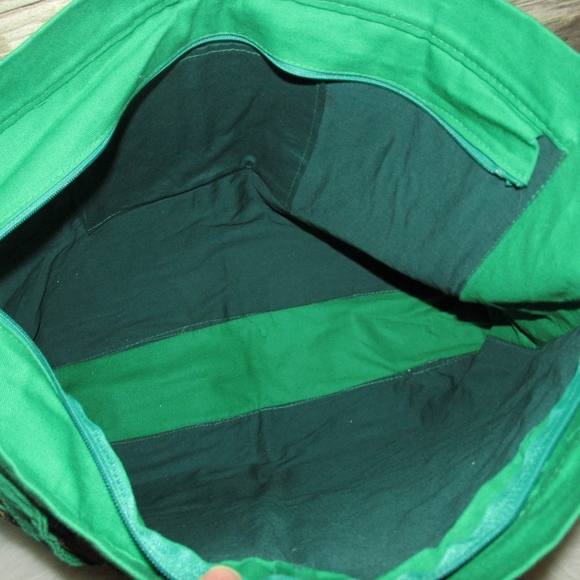 Artisan Green Canvas Tropical Bird Tote - Picture 7 of 8